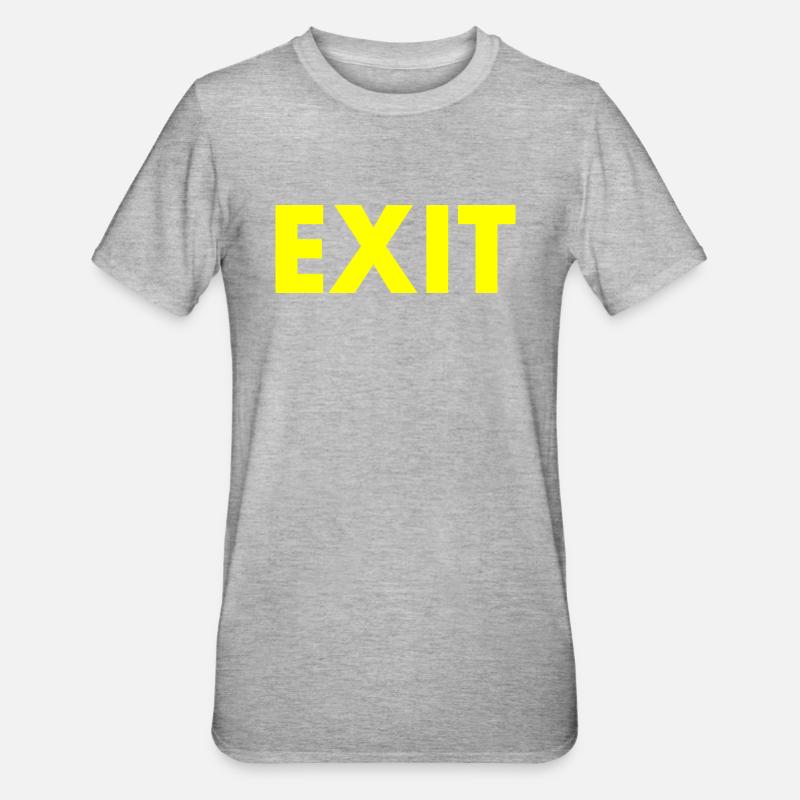 Exit - T-shirt polycoton Unisexe - gris chiné
