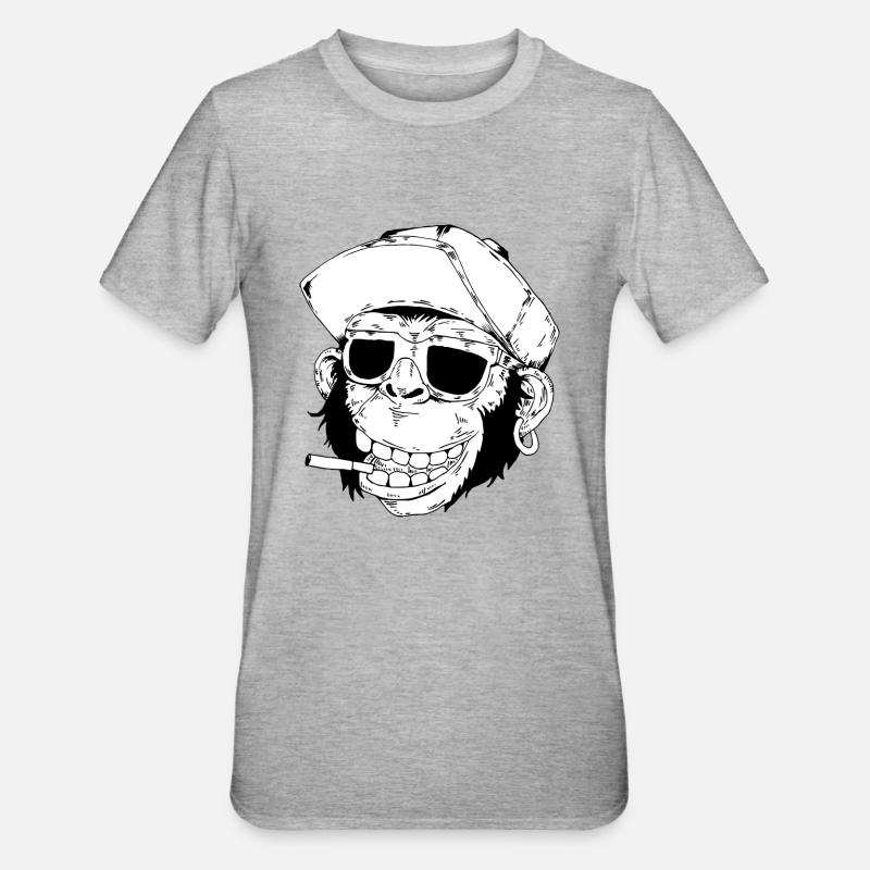 Smoke Monkey - T-shirt polycoton Unisexe - gris chiné
