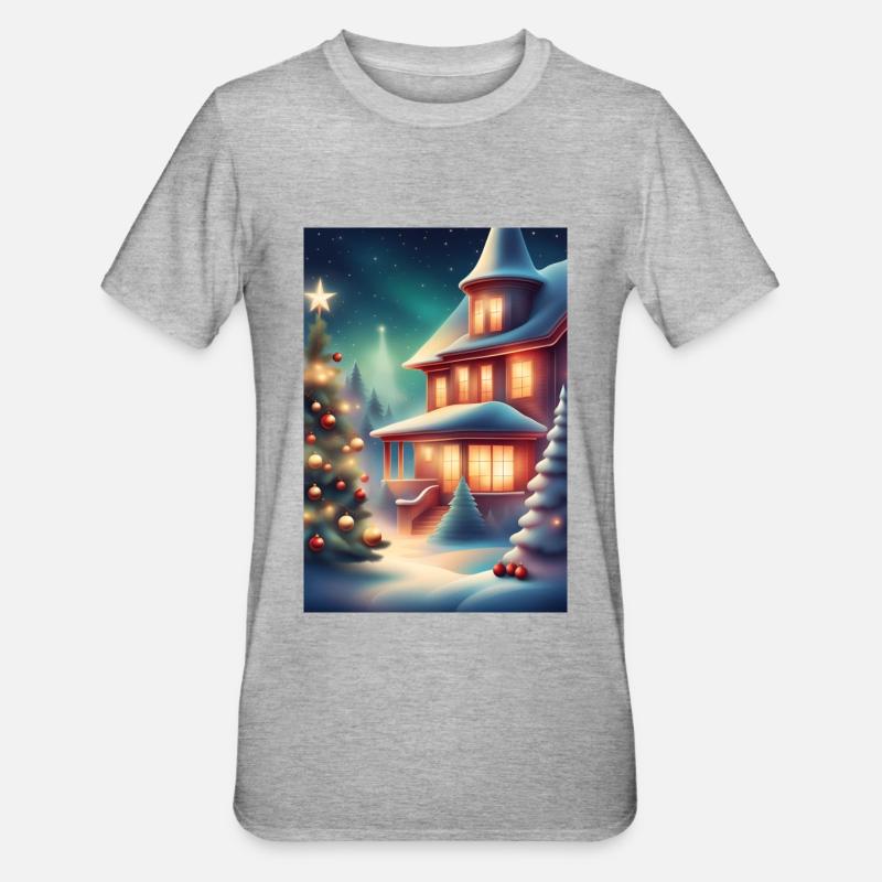 Merveilleuse période de Noël - T-shirt polycoton Unisexe - gris chiné