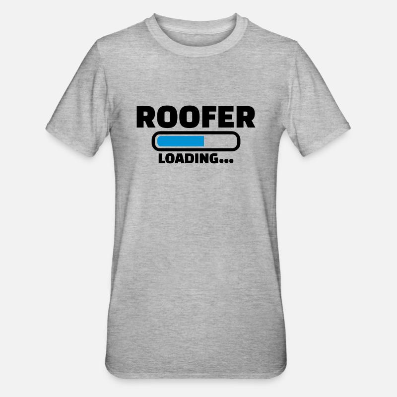Dachdecker - Unisex Polycotton T-Shirt - Grau meliert