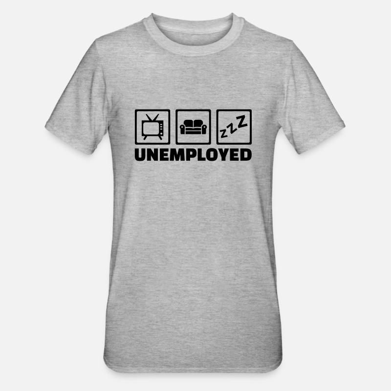 Arbeitslos - Unisex Polycotton T-Shirt - Grau meliert