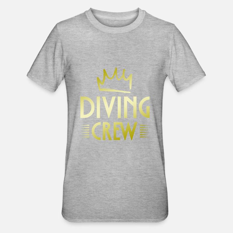 Équipage de plongée - T-shirt polycoton Unisexe - gris chiné