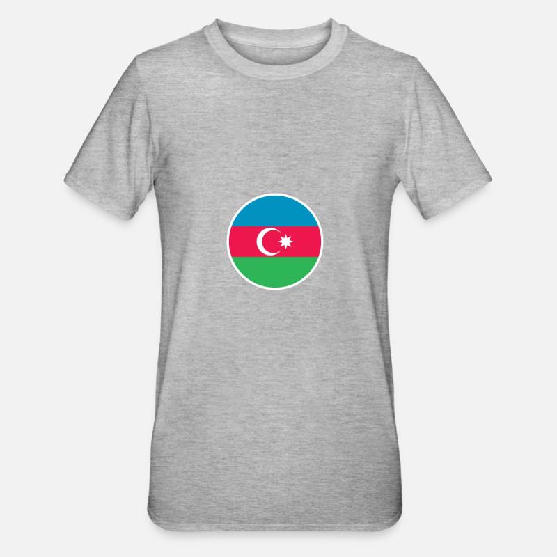 Azerbaïdjan Drapeau de l’Azerbaïdjan - T-shirt polycoton Unisexe - gris chiné