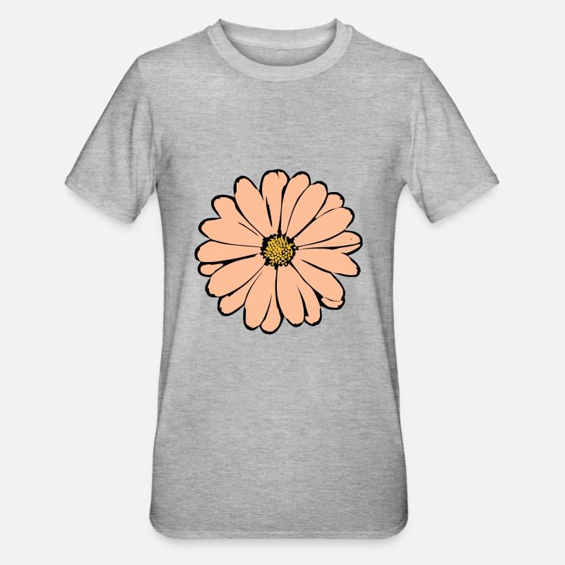 Fleur Pastel Fleurs Fleurs Pastel - T-shirt polycoton Unisexe - gris chiné
