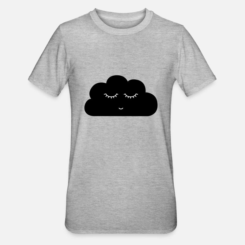 Cloud with sleeping face - Unisex Polycotton T-Shirt - heather grey