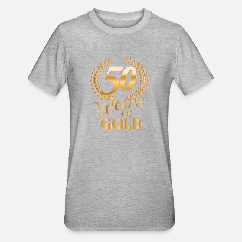 Anni d'oro 50 anni d'oro camicia - Maglietta unisex, mix cotone e poliestere - grigio melange
