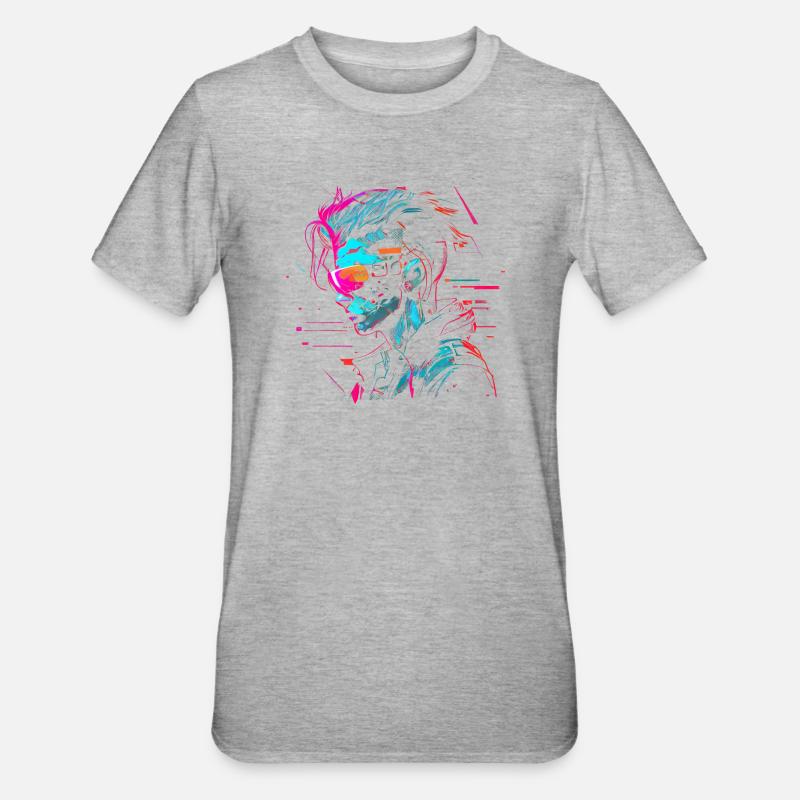 Internet Hacker - Unisex Polycotton T-Shirt - Grau meliert