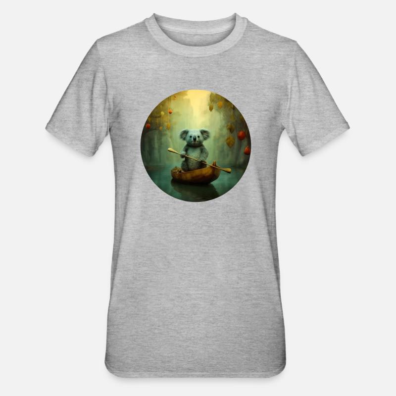Koala à Venise - T-shirt polycoton Unisexe - gris chiné