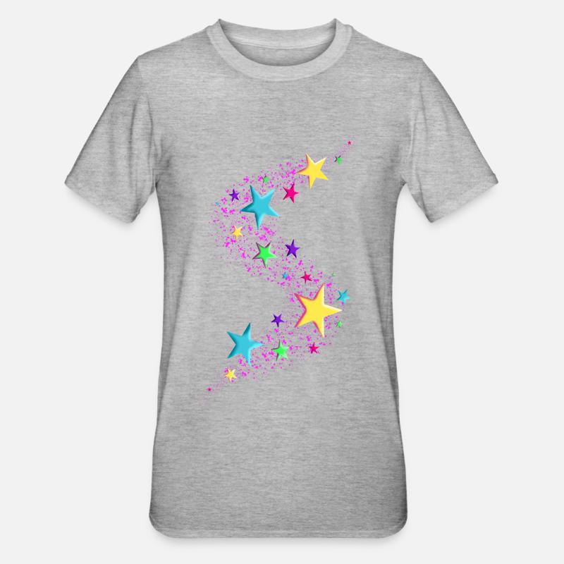 Étoile - Couleurs - T-shirt polycoton Unisexe - gris chiné