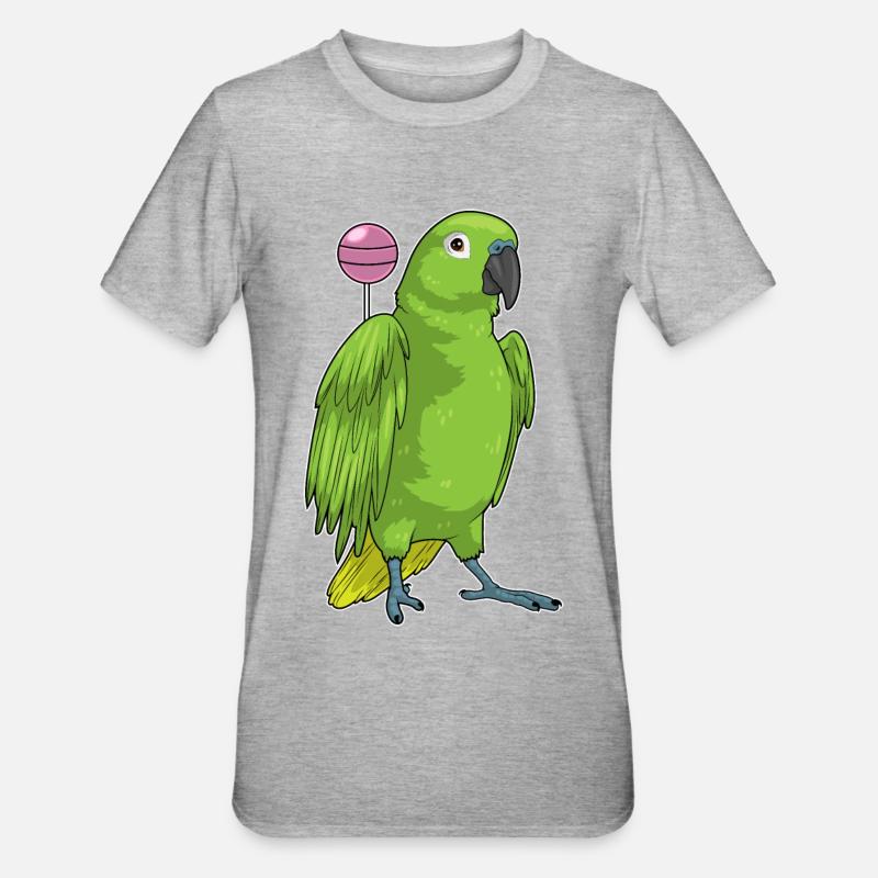 Perroquet Sucette - T-shirt polycoton Unisexe - gris chiné