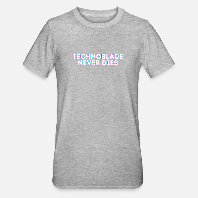 Technoblade Never dies - Unisex Polycotton T-Shirt - heather grey