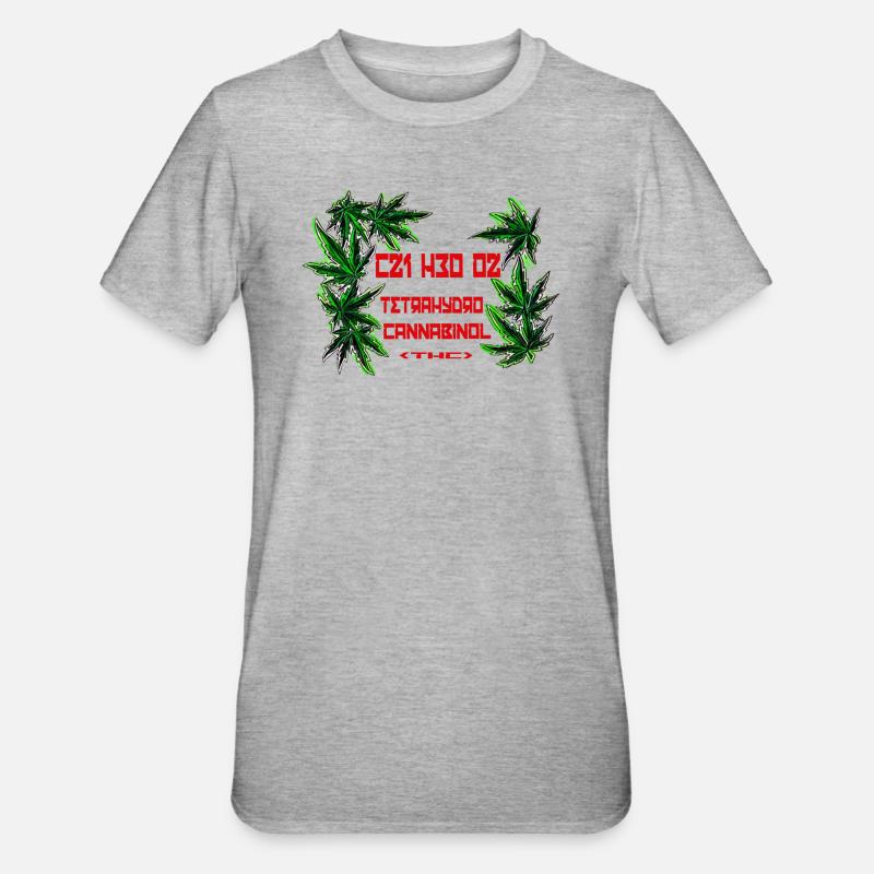 THC - Unisex Polycotton T-Shirt - Grau meliert