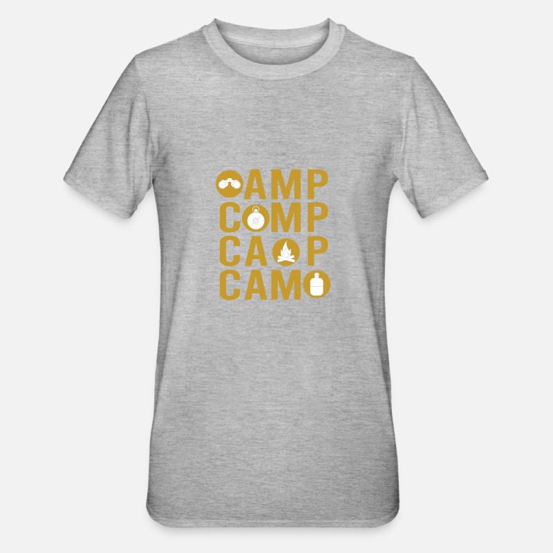 Camper Camping Camping Tools - Unisex Polycotton T-Shirt - Grau meliert
