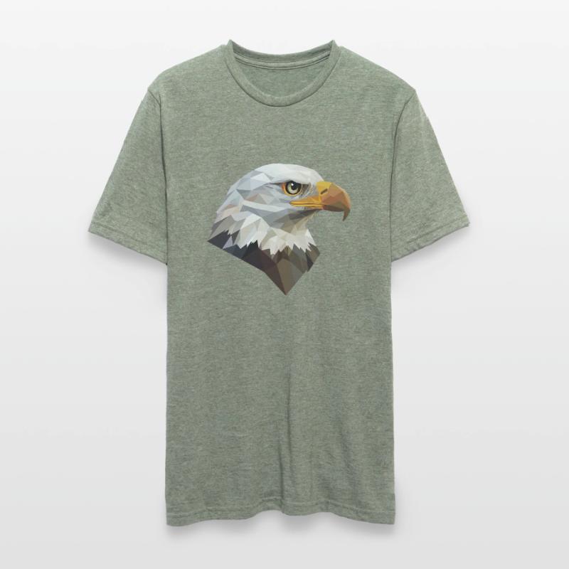 Conception de logo Eagle Head Low Poly Art T-shirt polycoton Unisexe