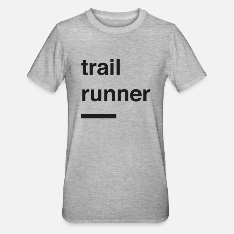 trail runner - T-shirt polycoton Unisexe - gris chiné