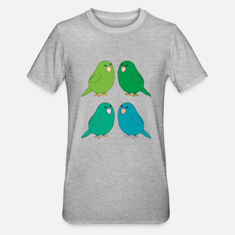 Perruche 4fold - T-shirt polycoton Unisexe - gris chiné