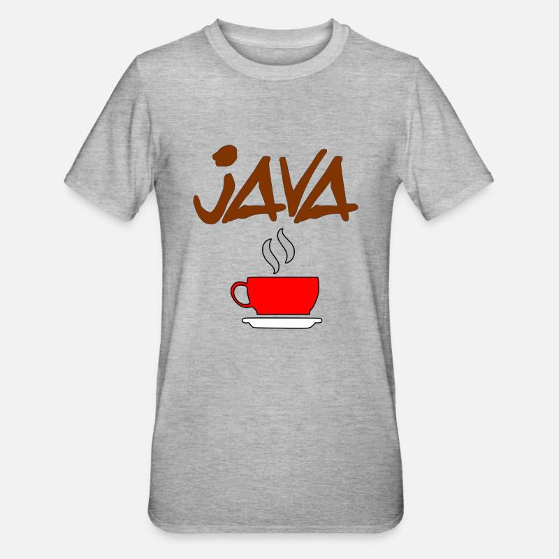 java kaffee - Unisex Polycotton T-Shirt - Grau meliert