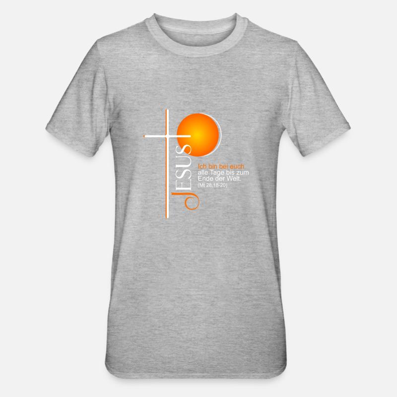 Je suis avec vous - T-shirt polycoton Unisexe - gris chiné