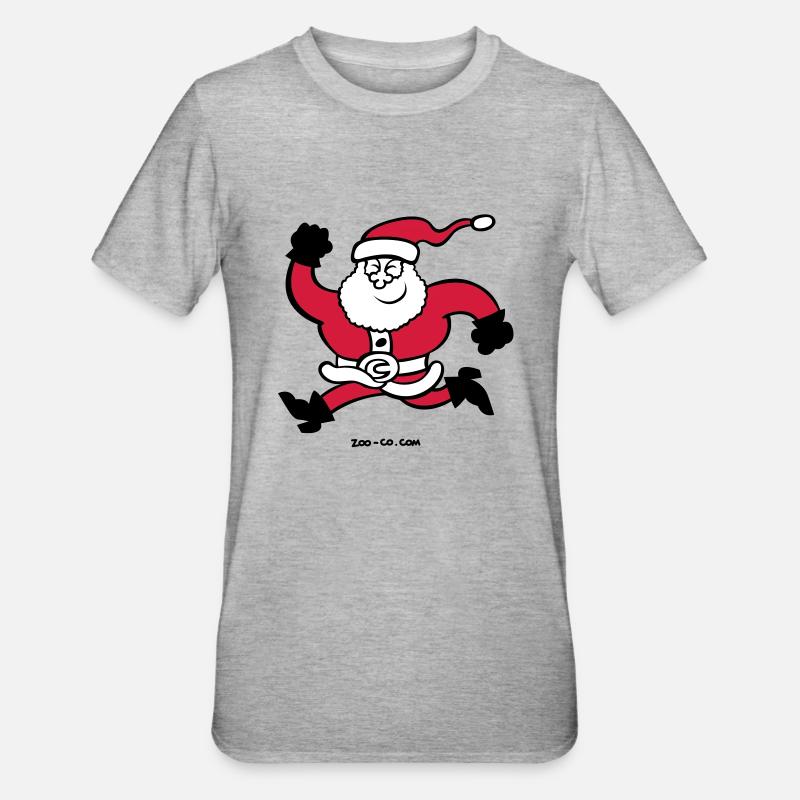 Exécution de Père Noël - T-shirt polycoton Unisexe - gris chiné
