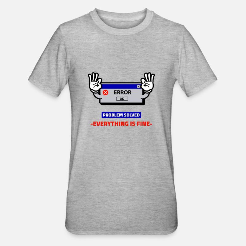 Error message problem 2020 funny funny humor - Unisex Polycotton T-Shirt - heather grey