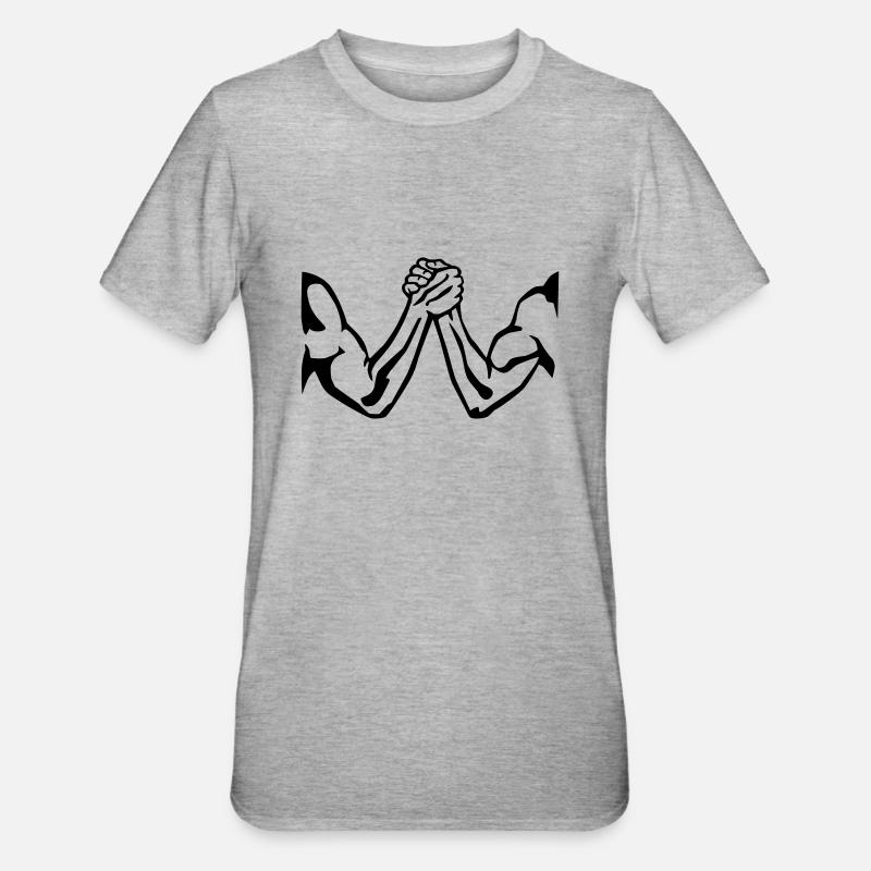 Bras de fer - T-shirt polycoton Unisexe - gris chiné