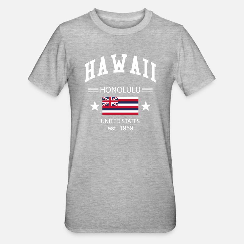 Hawaï - T-shirt polycoton Unisexe - gris chiné