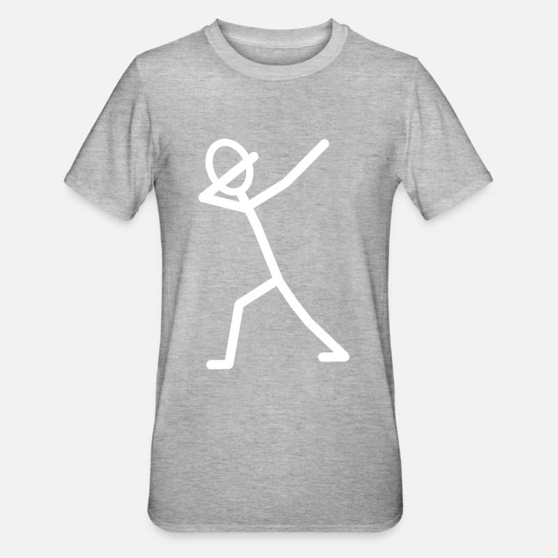 DAB DÄB Jubel Geschenkidee - Unisex Polycotton T-Shirt - Grau meliert