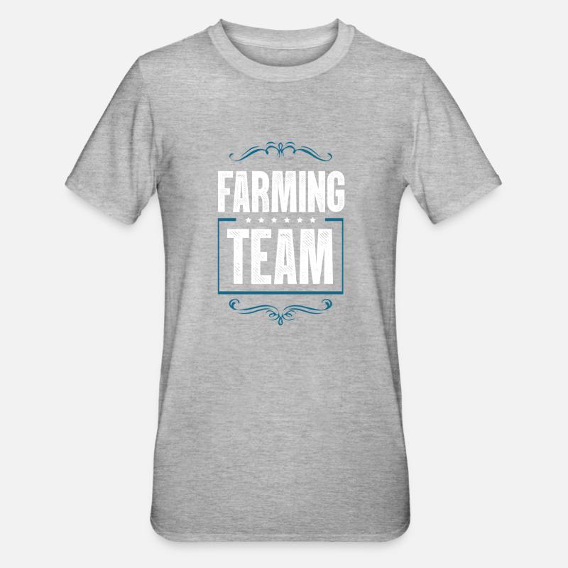 Farming Team - Unisex Polycotton T-Shirt - Grau meliert