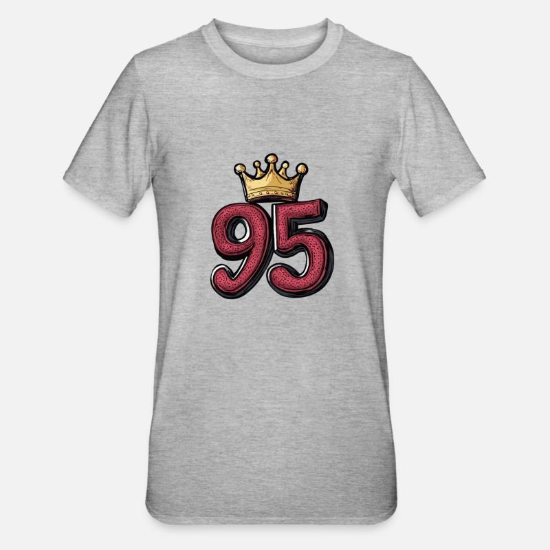 Couronne à 95 chiffres - T-shirt polycoton Unisexe - gris chiné
