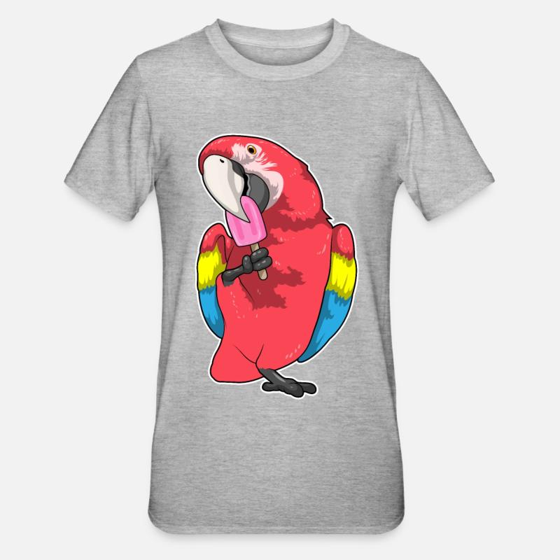 Popsicles perroquets - T-shirt polycoton Unisexe - gris chiné