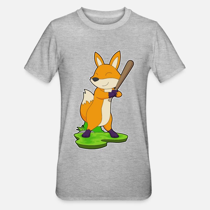 Batte de baseball Fox - T-shirt polycoton Unisexe - gris chiné