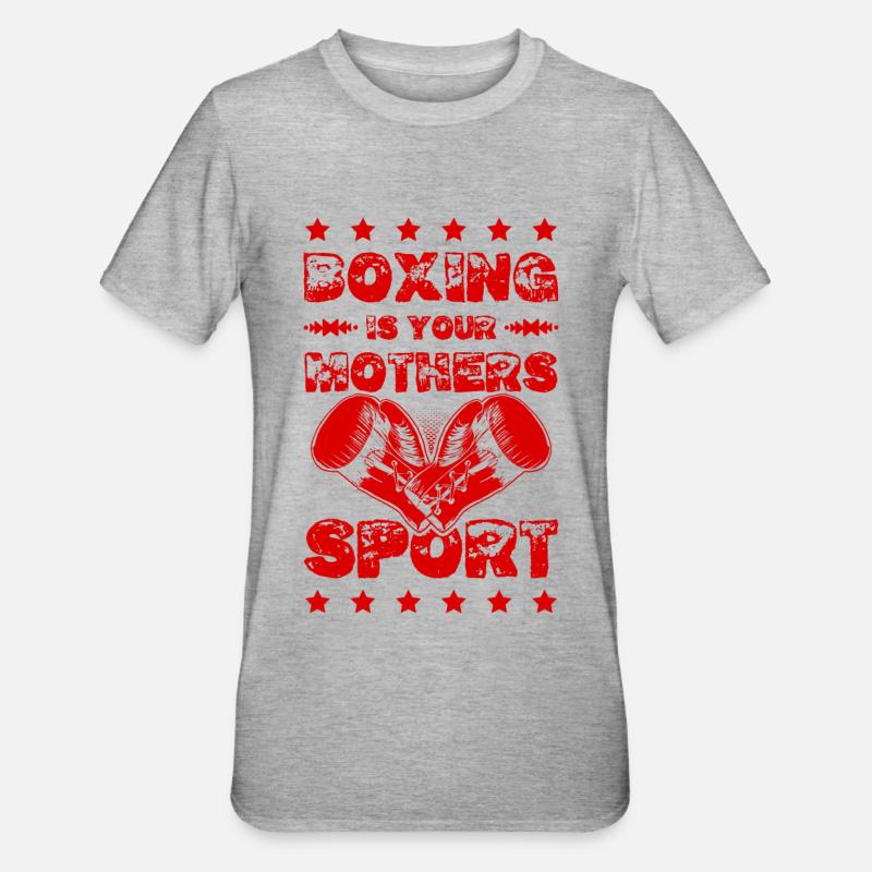 Mère boxe - T-shirt polycoton Unisexe - gris chiné