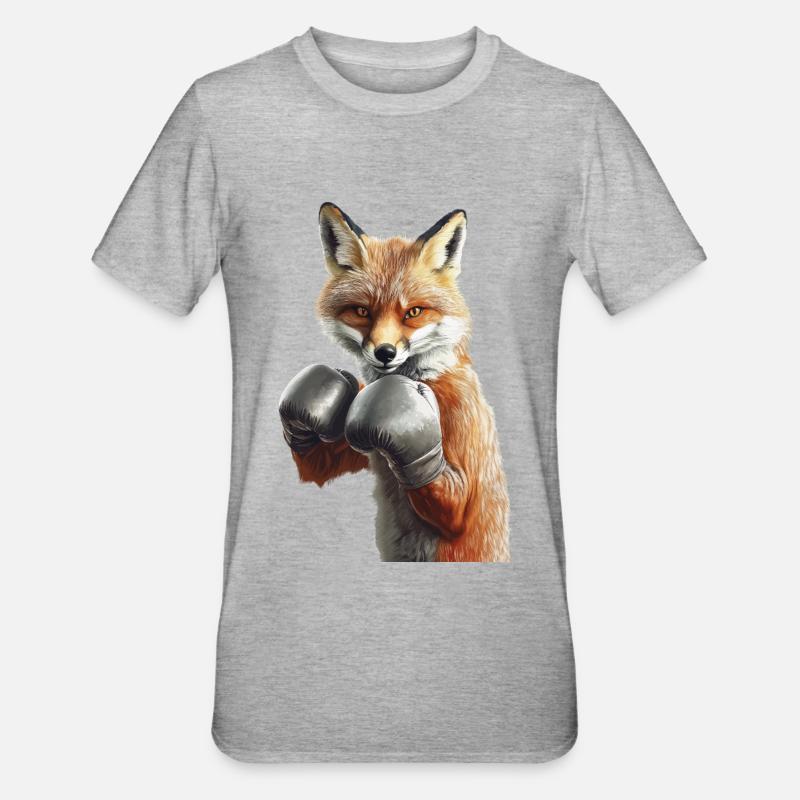 Fuchs - Unisex Polycotton T-Shirt - Grau meliert