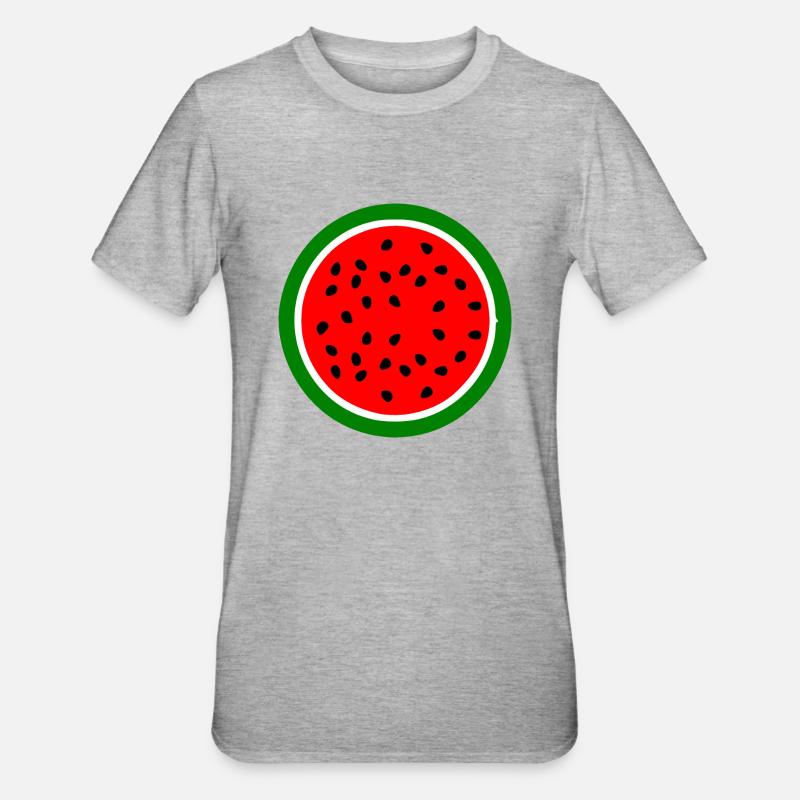 Melon pastèque - T-shirt polycoton Unisexe - gris chiné