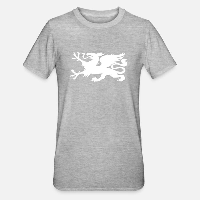 HRO Croix - T-shirt polycoton Unisexe - gris chiné