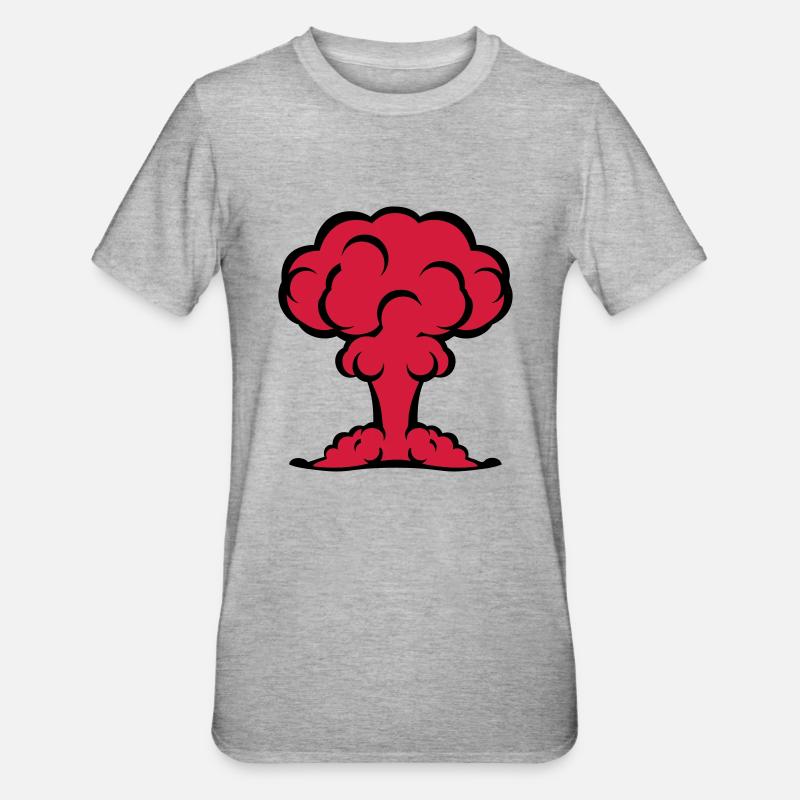 Atom-Nuclear-Pilsen Bombe Explosion - Unisex Polycotton T-Shirt - Grau meliert