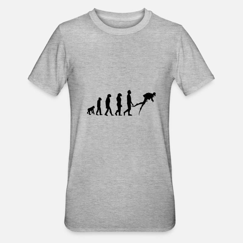 evolution dive - Unisex Polycotton T-Shirt - heather grey