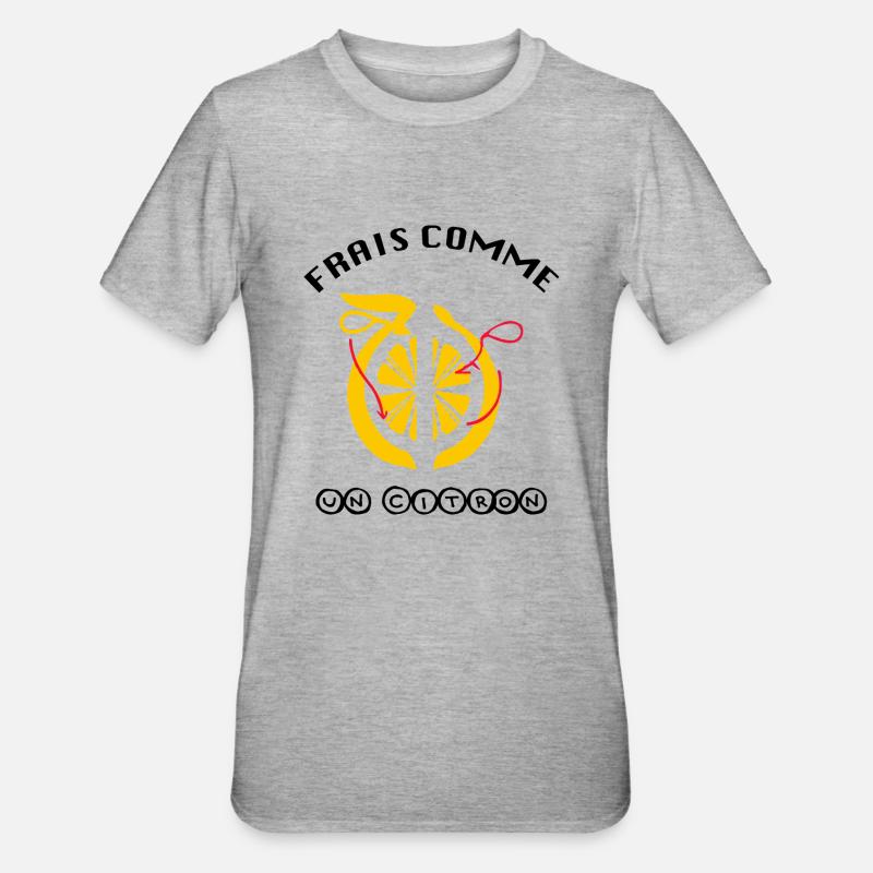 Frais comme un citron - T-shirt polycoton Unisexe - gris chiné