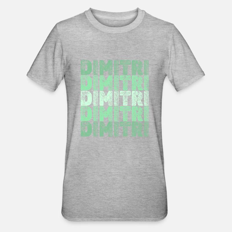 Cadeau pour Dimitri - T-shirt polycoton Unisexe - gris chiné