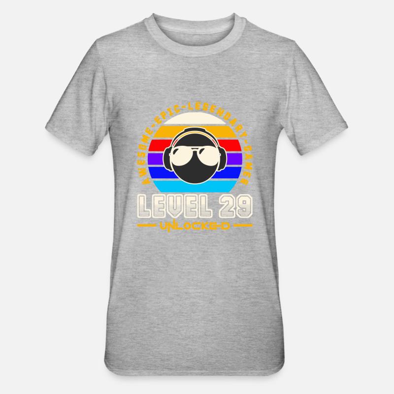 Level 29 - T-shirt polycoton Unisexe - gris chiné