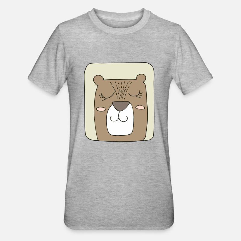 ourse - T-shirt polycoton Unisexe - gris chiné