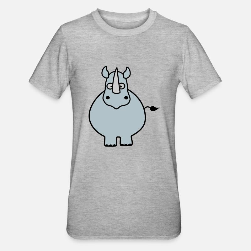 Rhino - T-shirt polycoton Unisexe - gris chiné