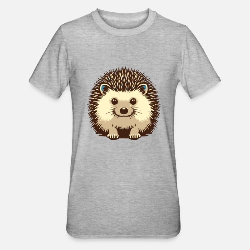 Hérisson - T-shirt polycoton Unisexe - gris chiné