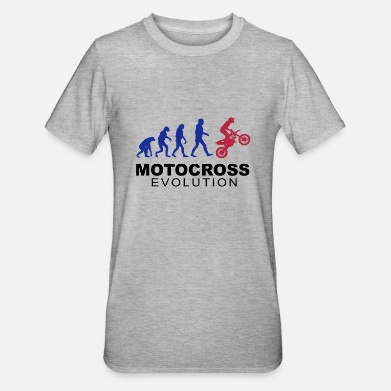 Motocross Evolution - T-shirt polycoton Unisexe - gris chiné