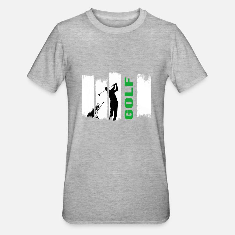 Golf Golfer Golf Course - Unisex Polycotton T-Shirt - heather grey