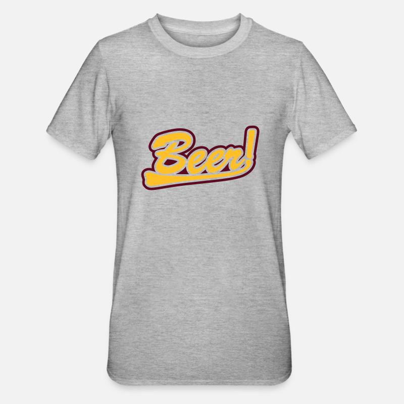 Bière - T-shirt polycoton Unisexe - gris chiné