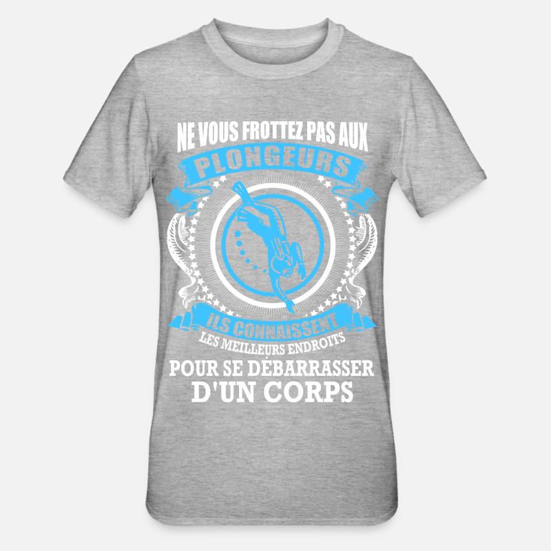 Plongeurs et corps - T-shirt polycoton Unisexe - gris chiné