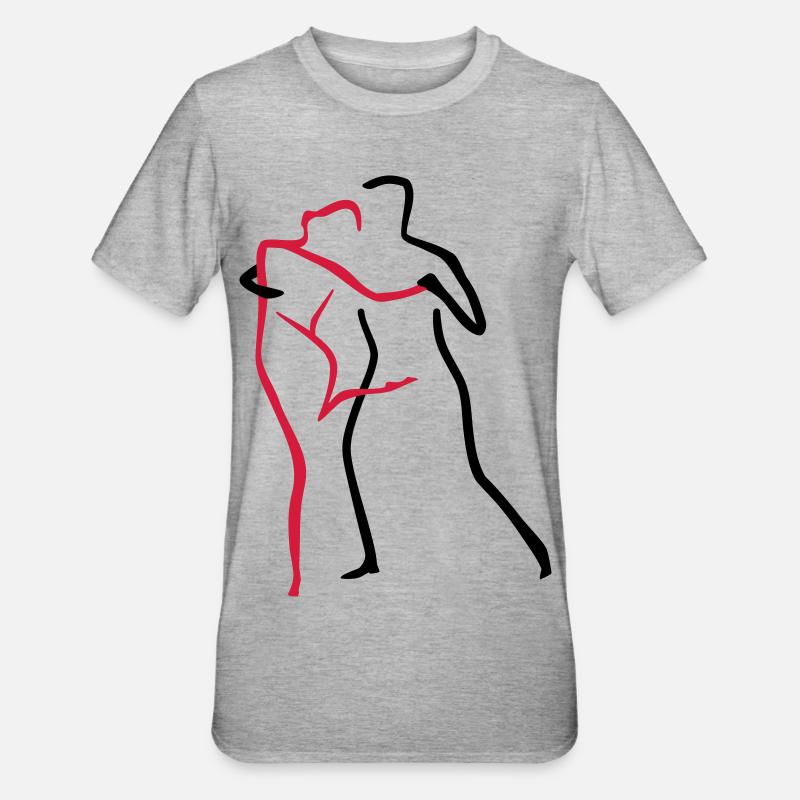 Tango-2 - Unisex Polycotton T-Shirt - Grau meliert
