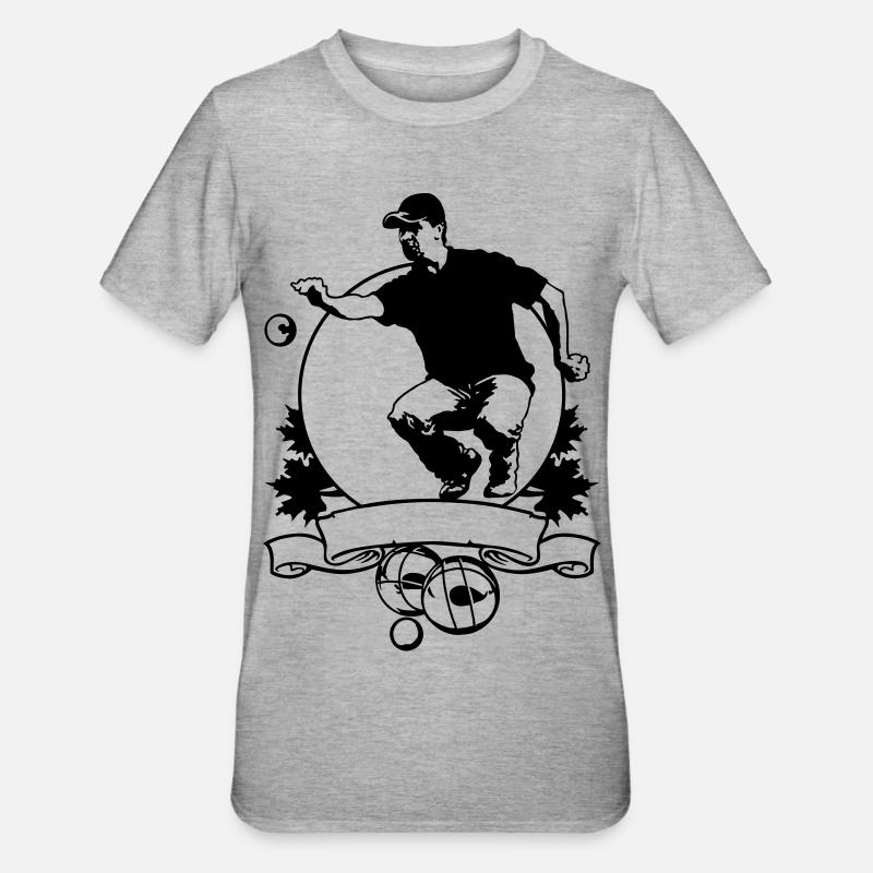 Petanque flex shield - Unisex Polycotton T-Shirt - heather grey
