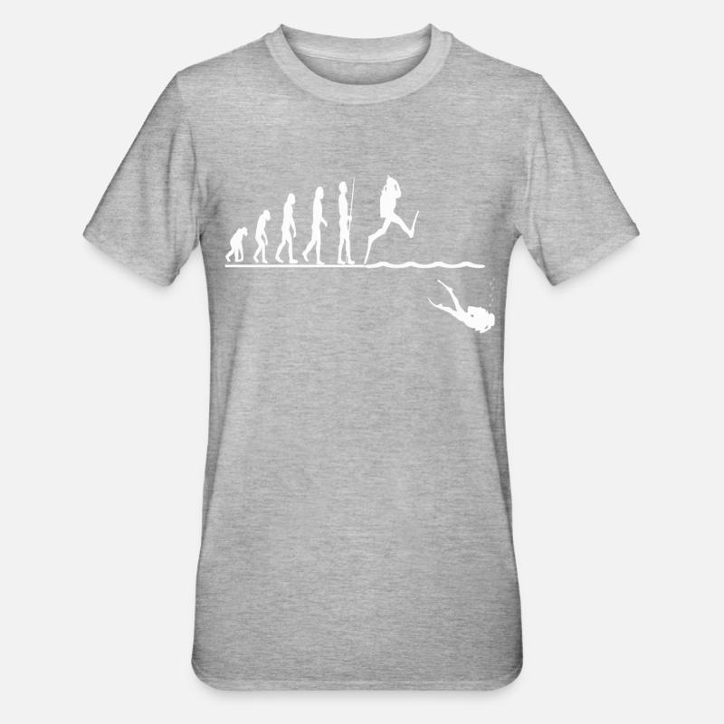 Evolution Diving Dive - Unisex Polycotton T-Shirt - heather grey